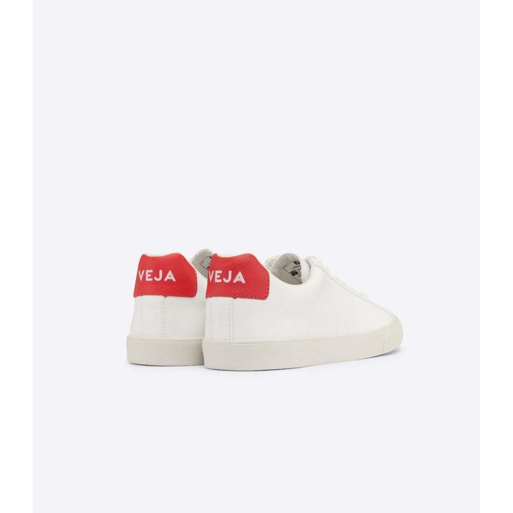 Veja ESPLAR CHROMEFREE Women's Sneakers White/Red | NZ 616XYU